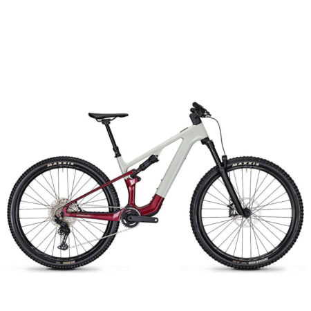 E-Bike E-Mtb Full FOCUS Vam2 SL 8.7 lightgrey glossy / mahagonired glossy