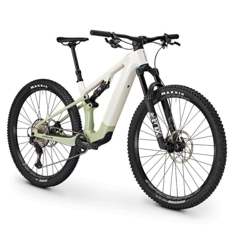 E-Bike E-Mtb Full FOCUS Vam2 SL 9.8 white glossy / skygrey glossy - Immagine 1