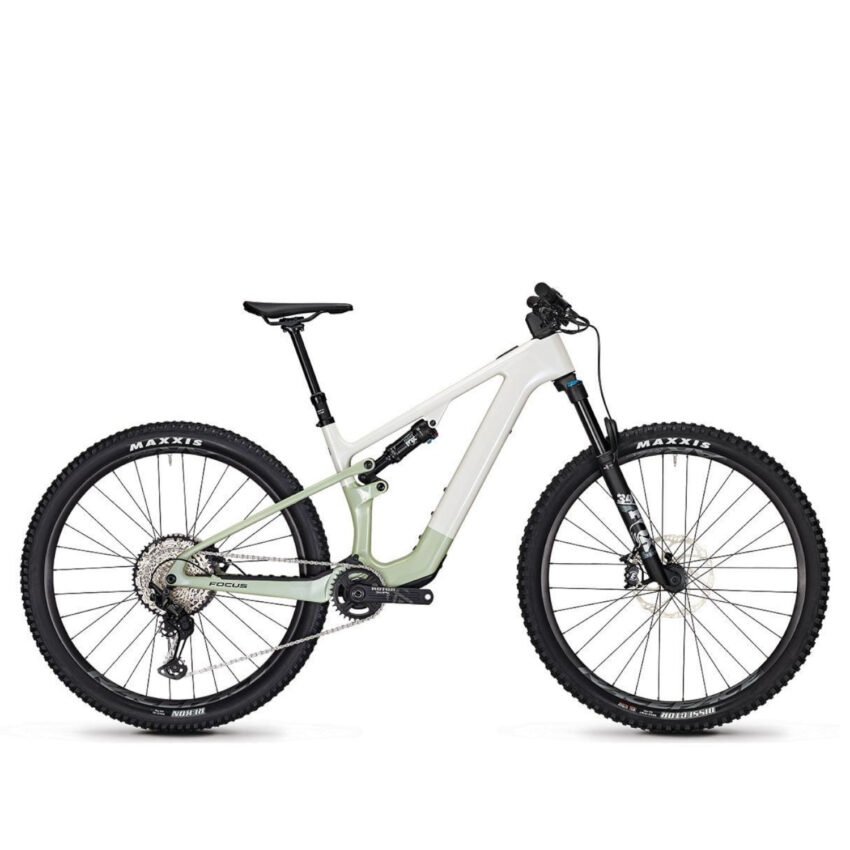 E-Bike E-Mtb Full FOCUS Vam2 SL 9.8 white glossy / skygrey glossy